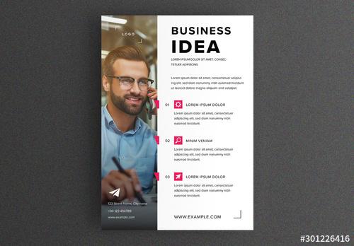 Corporate Flyer Layout with Large Photo - 301226416 - 301226416