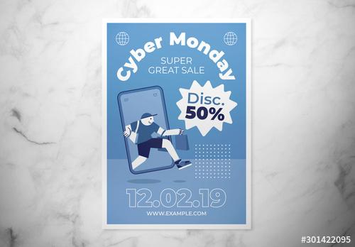 Cyber Monday Flyer Layout - 301422095 - 301422095