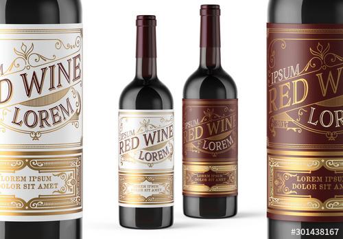 Vintage Wine Label Layout - 301438167 - 301438167