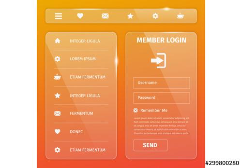 Mobile Login UI Layout - 299800280 - 299800280