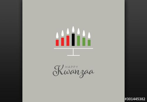 Happy Kwanzaa Card Layout - 301445382 - 301445382