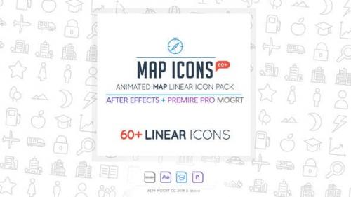 Videohive - Map Linear Icon Pack