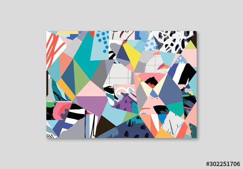 Modern Poster Layout of Abstract Colorful Shapes - 302251706 - 302251706