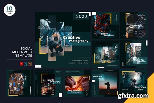 Creative Photography Social Media Kit PSD & AI