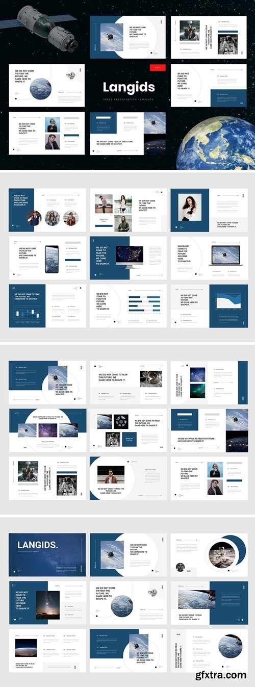 Langids - Space Powerpoint, Keynote and Google Slides Templates