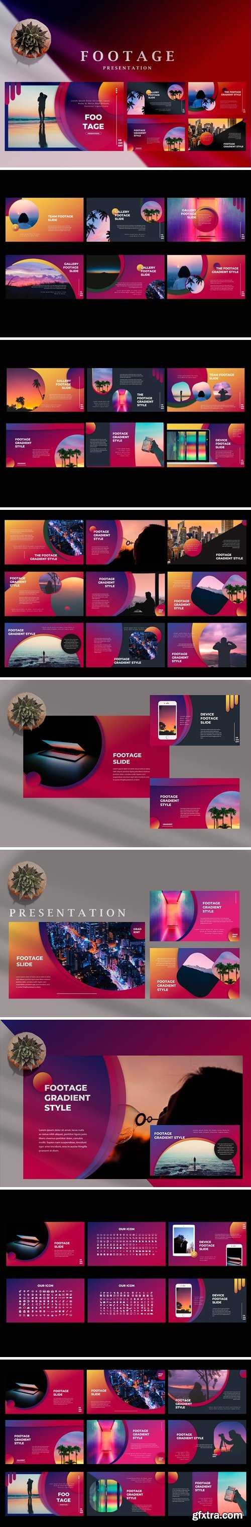 Footage Gradient - Creative Powerpoint, Keynote and Google Slides Templates