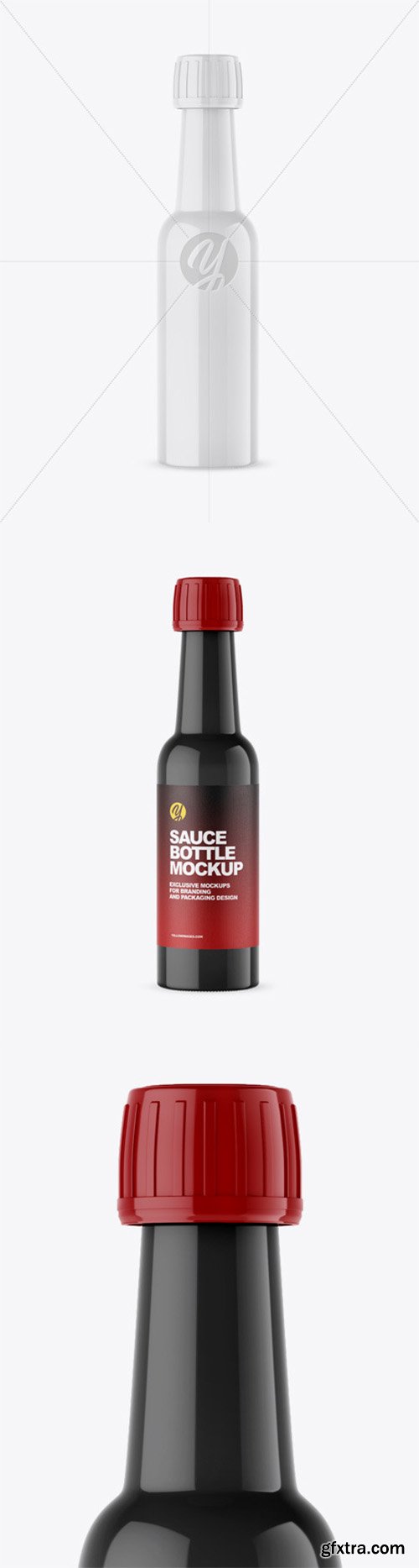 Glossy Sauce Bottle Mockup 52353