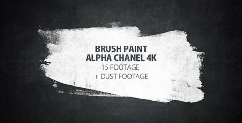 Videohive - 16 Paint Brush Stroke Transitions Reveal Pack Matte/ Oil Art Dust Ink Grunge Texture/ Chalk Board