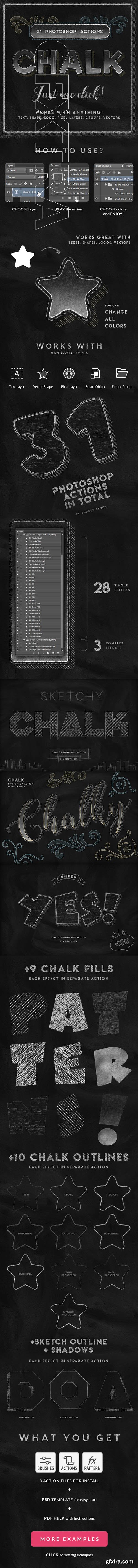 Graphicriver - Chalk Photoshop Action 25362744