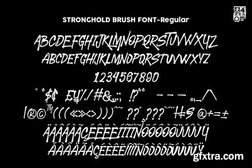 CM - STRONGHOLD Brush font 4456701