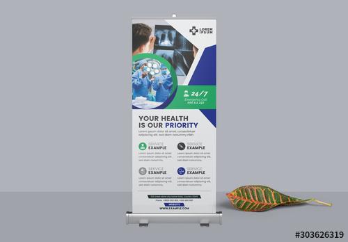 Medical Roll Up Banner Layout - 303626319 - 303626319