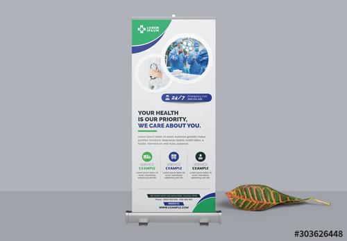 Simple Medical Roll Up Banner Layout - 303626448 - 303626448