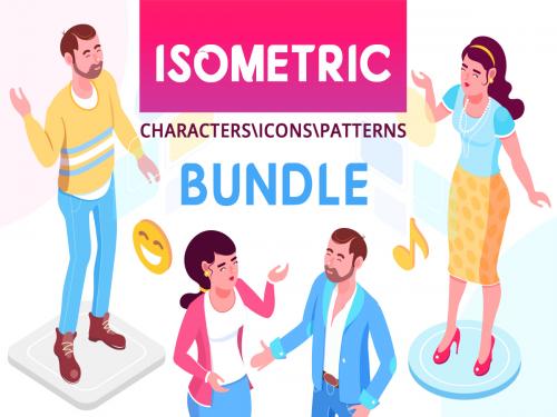 Isometric Bundle: Characters & Icons - isometric-bundle-characters-icons