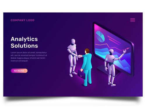 isometric data analysis analytics solutions landing page - isometric-data-analysis-analytics-solutions-landing-page