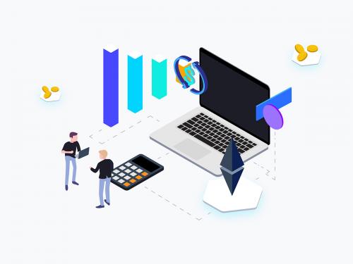 Isometric Graphic Trading Coin - isometric-graphic-trading-coin