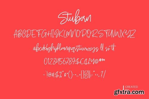 Stuborn - Modern Handwritten Font