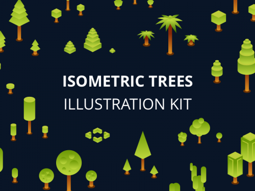 Isometric Trees Illustration Kit - isometric-trees-illustration-kit