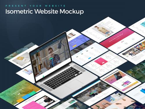 Isometric Website - isometric-website-mockup