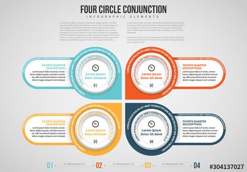 Four Circle Conjunction Infographic - 304137027 - 304137027