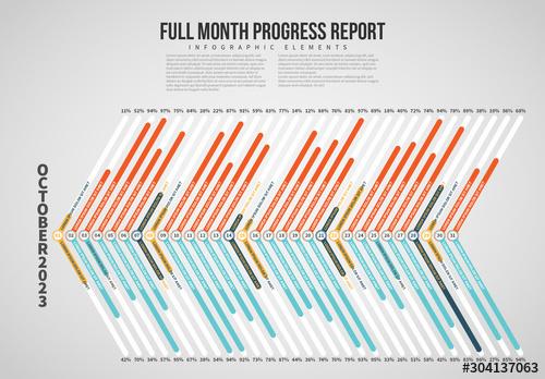 Full Month Progress Report Infographic - 304137063 - 304137063