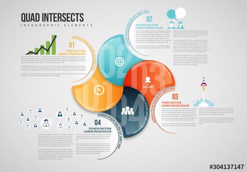 Quad Intersects Infographic - 304137147 - 304137147