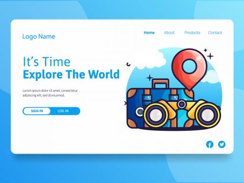 Its Time Explore the Worl Landing Page Concept - its-time-explore-the-worl-landing-page-concept