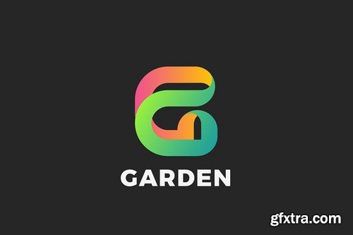 Letter G Logo design 3D Ribbon style