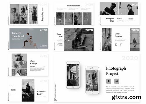 Black White Powerpoint Google Slides and Keynote Templates