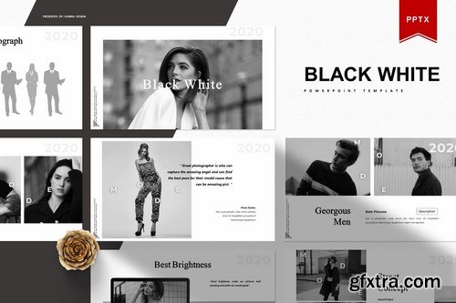 Black White Powerpoint Google Slides and Keynote Templates