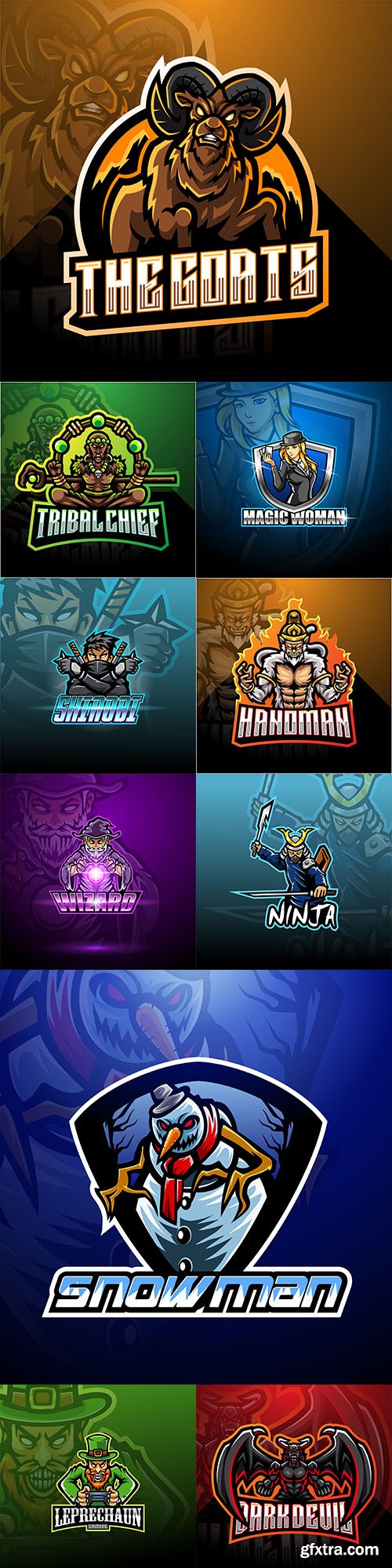 Cybersport mascot design logo gaming illustration 10