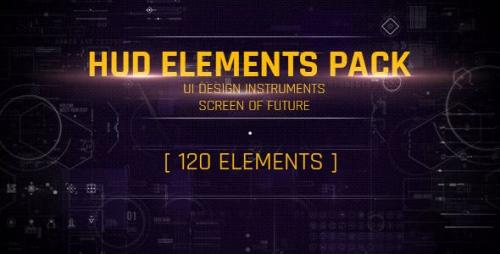 Videohive - 120 HUD UI Interface/ Screen of Future/ Text Placeholder/ Circles/ Markers/ Call-outs/ Line/ Sci-fi