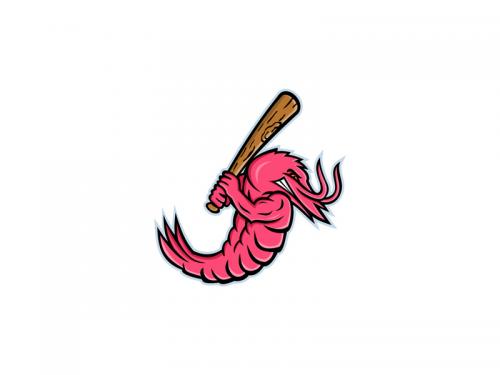 Jumbo Shrimp Baseball Mascot - jumbo-shrimp-baseball-mascot