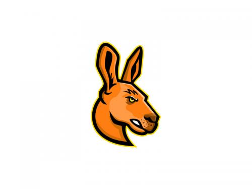 Kangaroo Head Mascot - kangaroo-head-mascot
