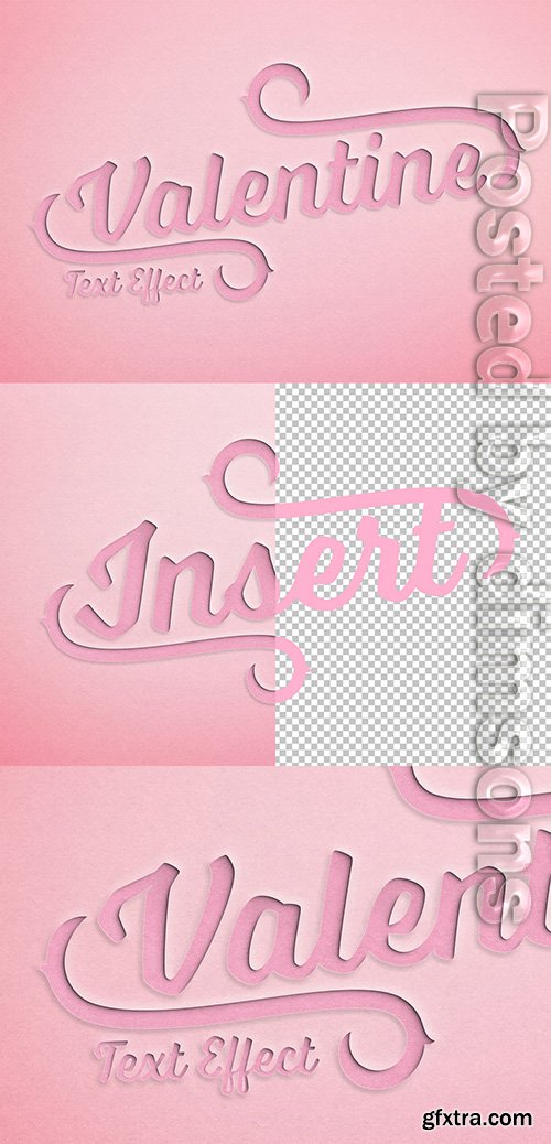 Valentine’S Day Paper Cut Text Effect Mockup 313647630