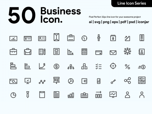 Kawaicon - 50 Business Line Icon - kawaicon-50-business-line-icon