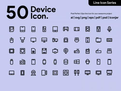 Kawaicon - 50 Device Line icon - kawaicon-50-device-line-icon