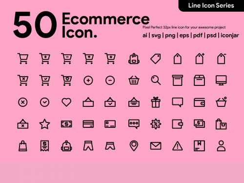 Kawaicon - 50 Ecommerce Line Icon - kawaicon-50-ecommerce-line-icon