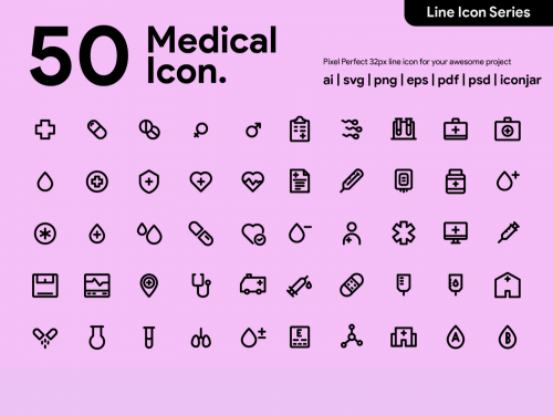 Kawaicon - 50 Medical Line Icon - kawaicon-50-medical-line-icon