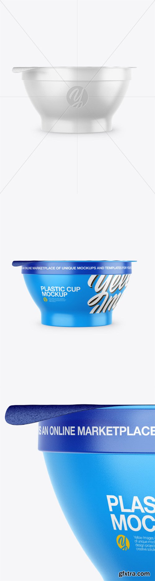 Plastic Yogurt Cup with Foil Lid Mockup 52450