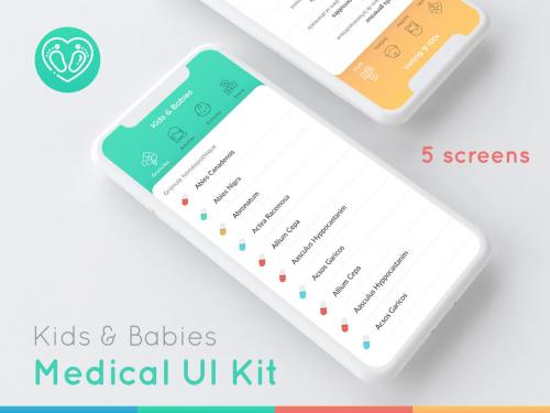 Kids & Babies Medical UI Kit - kids-babies-medical-ui-kit