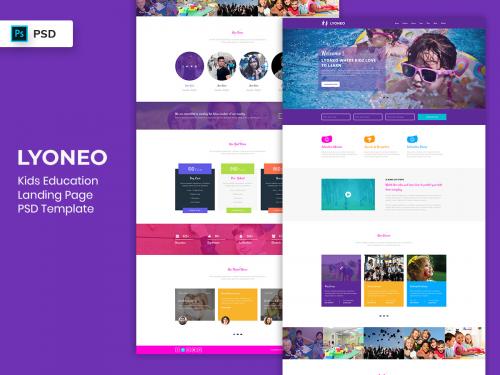 Kids Education Landing Page PSD Template - kids-education-landing-page-psd-template