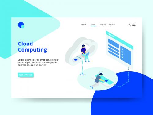 Landing Page Cloud Computing concept - landing-page-cloud-computing-concept-b149653c-2727-41ce-945f-69fbe90b7d69