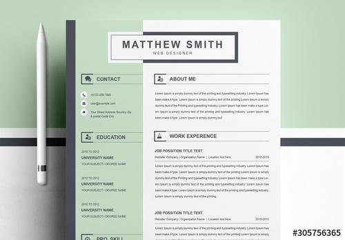 Creative Resume Templates with Sidebar - 305756365 - 305756365