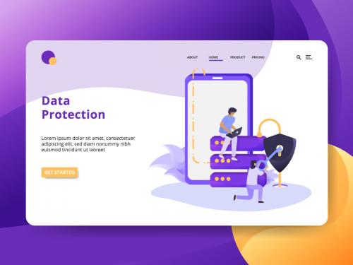 Landing Page Data Protection concept - landing-page-data-protection-concept