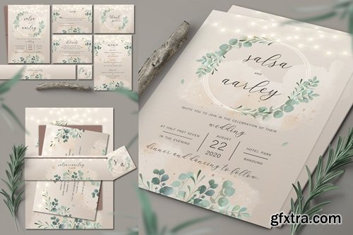 Foliage Wedding Invitation Set