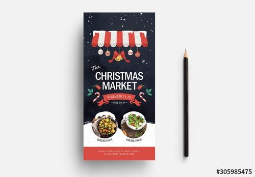 Christmas Market Dl Card Layout - 305985475 - 305985475