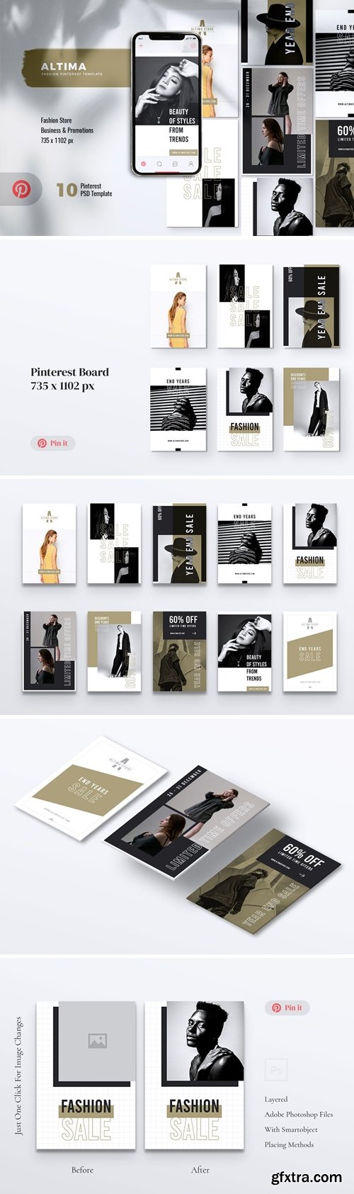 ALTIMA Fashion Store Pinterest Template