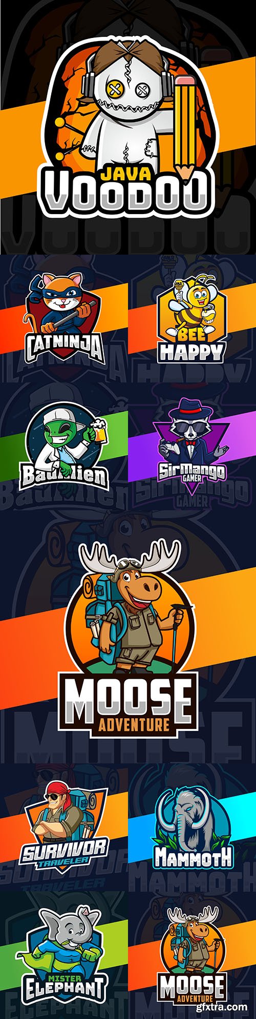 Cybersport mascot design logo gaming illustration 11 