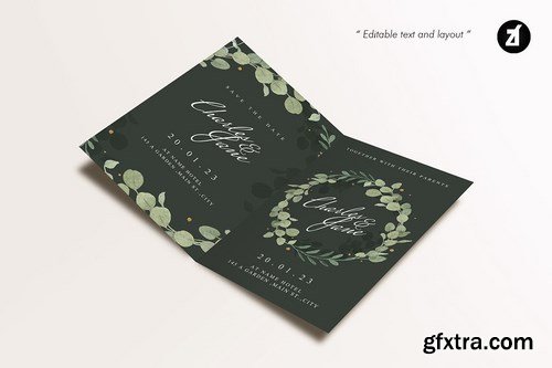 Floral Hand-drawn Watercolor Wedding Invitation 2