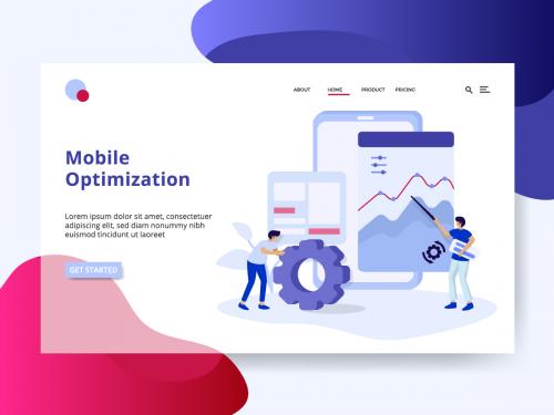 Landing Page Mobile Optimization concept - landing-page-mobile-optimization-concept